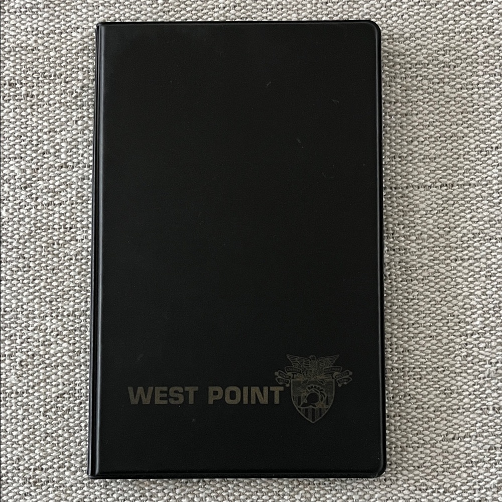 Rare Vintage West Point Black Notebook Notepad
